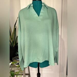 J Crew NWT Green Rugby Polo women’s 2X